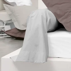 Taie de traversin uni 230X43 cm coton ALTO Calcium