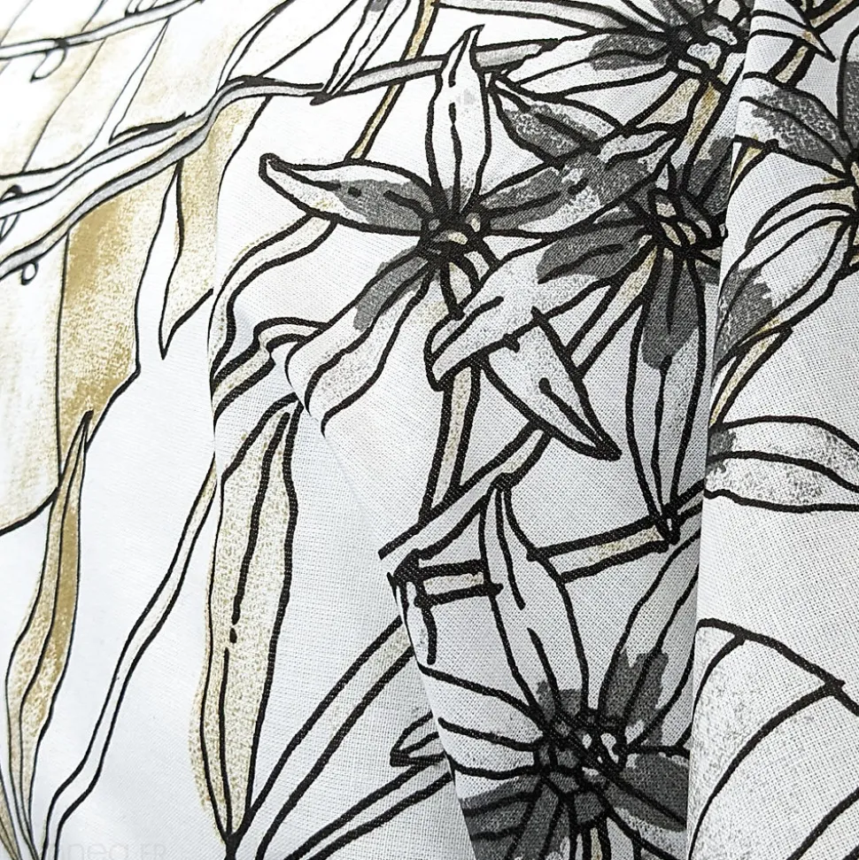 Taie de traversin 140x43 cm coton SUMATRA gris Fusain