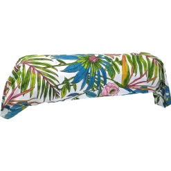 Taie de traversin 240x43 cm coton SUMATRA bleu Paon