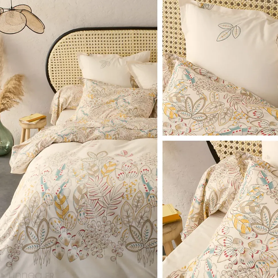 Taie de traversin 140x43 cm coton OKY écru Naturel