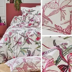 Taie de traversin 240x43 cm coton PÉNÉLOPE Rose