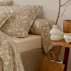 Taie de traversin 200x43 cm coton lavé SERENA Beige écru