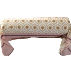 Taie de traversin 200x43 cm coton INOUK rose/beige