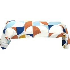 Taie de traversin 140x43 cm percale de coton MODULO bleu cobalt