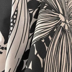 Taie de traversin 240x43 cm percale de coton ALBA beige/noir