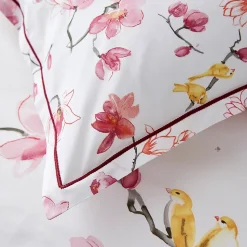 Taie de traversin 240x43 cm percale coton ELISA Rose