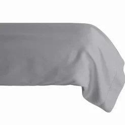 Taie de traversin 43x190 cm percale de coton MANOIR gris Ardoise