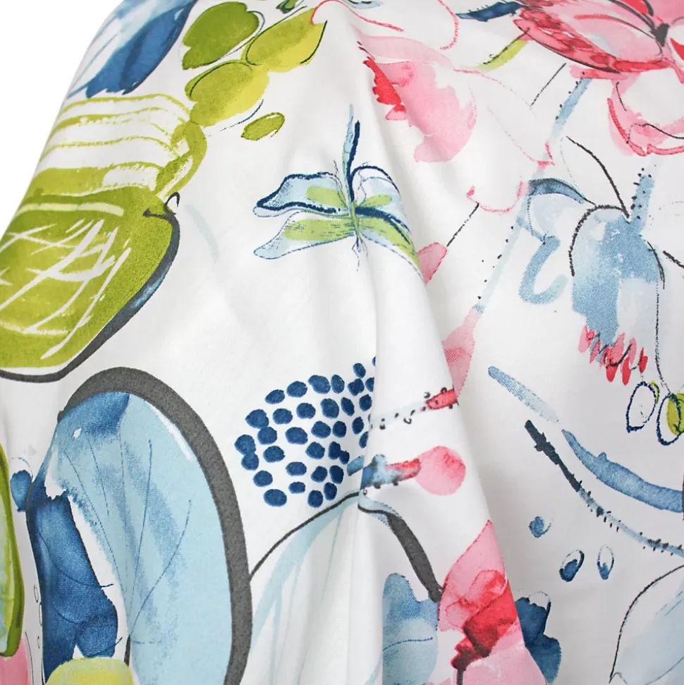 Taie de traversin 140x43 cm percale coton NENUPHAR aqua