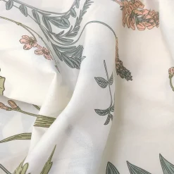 Taie de traversin 140x43 cm percale 100 % coton FÉÉRIE Blanc sauge