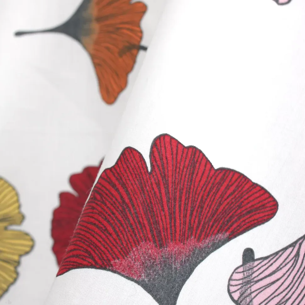 Taie de traversin 140x43 cm Percale pur coton GINKGO Rose