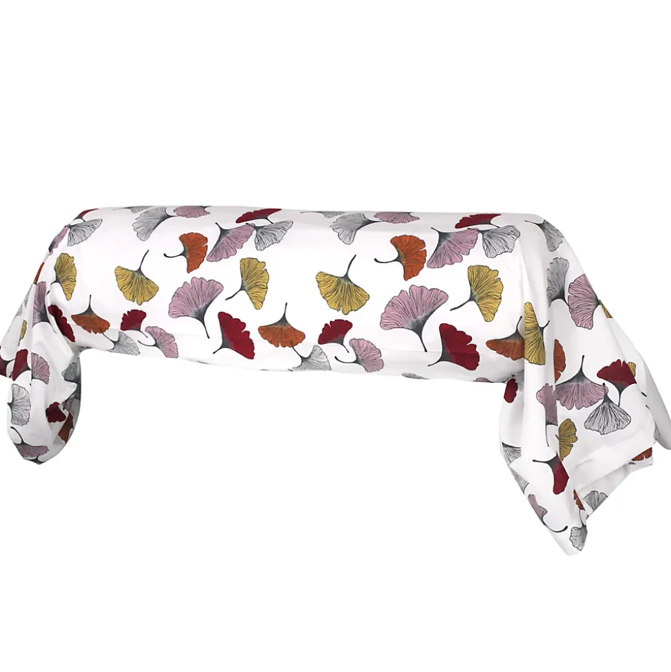 Taie de traversin 140x43 cm Percale pur coton GINKGO Rose