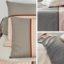 Taie de traversin 240x43 cm percale coton longues fibres GABIN marron