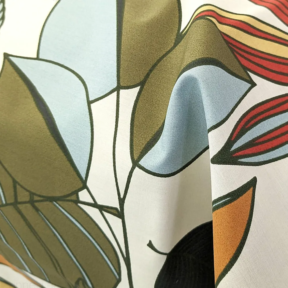 Taie de traversin 43X240 cm percale coton CASCADE vert Sauge