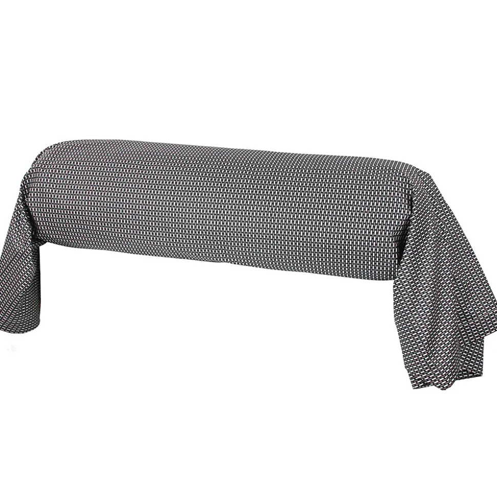 Taie de traversin 240x43 cm satin de coton ENZO noir