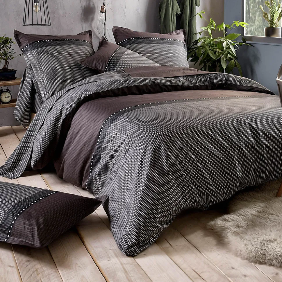 Taie de traversin 240x43 cm satin de coton ENZO noir