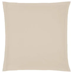 Taie d'oreiller - coton - beige lin - 63x63 cm - Atmosphera