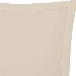 Taie d'oreiller - coton - beige lin - 63x63 cm - Atmosphera