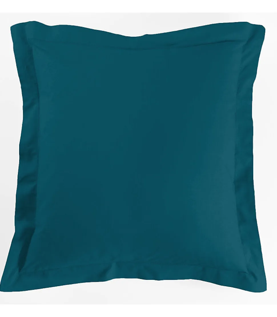 Taie d'oreiller 57 fils bleu nuit 63x63cm - 63x63cm - Bleu pétrole