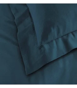 Taie d'oreiller 57 fils bleu nuit 63x63cm - 63x63cm - Bleu pétrole