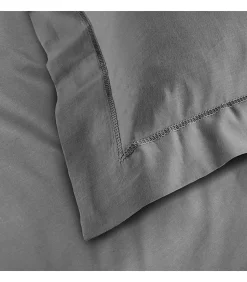 Taie d'oreiller 57 fils gris 63x63cm - 63x63cm - Gris