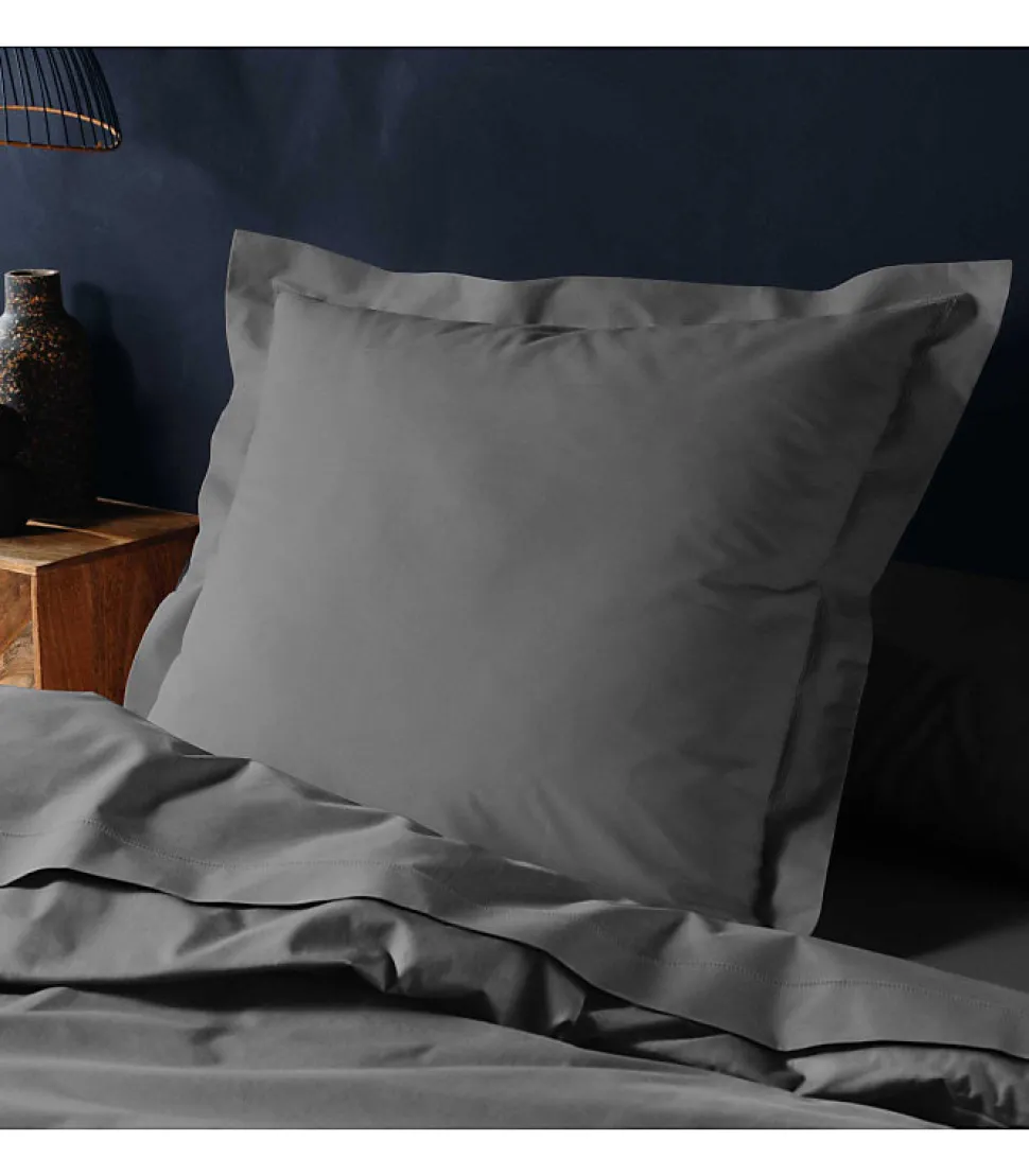 Taie d'oreiller 57 fils gris 63x63cm - 63x63cm - Gris