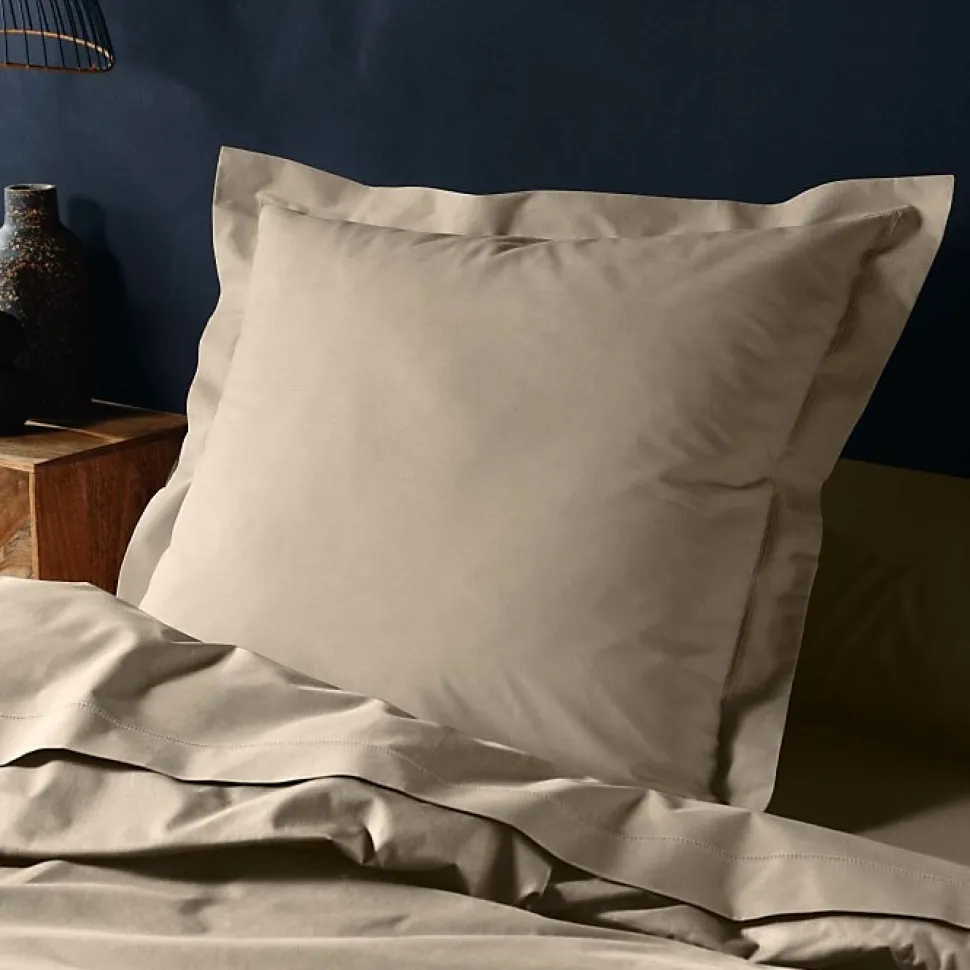 Taie d'oreiller 57 fils sable 63x63cm - 63x63cm - Sable