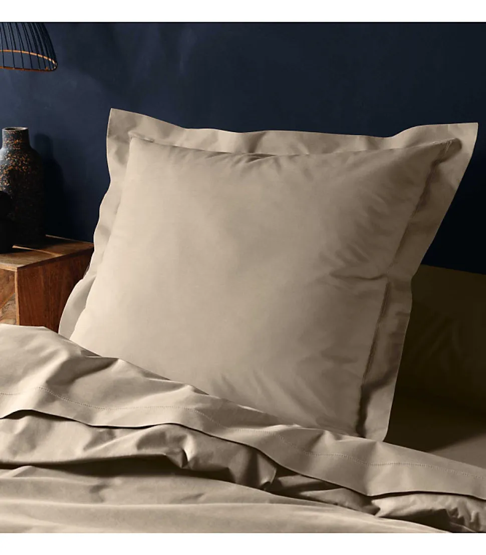 Taie d'oreiller 57 fils sable 63x63cm - 63x63cm - Sable
