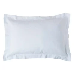 Taie d'oreiller à  volants blanc en lin lavé, 50x75 cm - HOMESCAPES