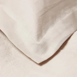 Taie d'oreiller à  volants écru en lin lavé, 50x75 cm - HOMESCAPES