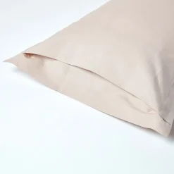 Taie d'oreiller à volants écru en lin lavé, 50x75 cm - HOMESCAPES