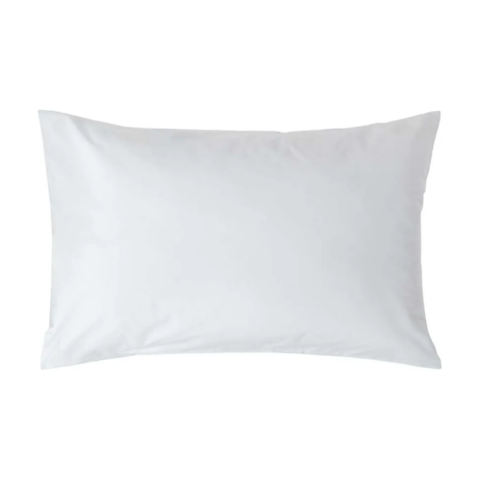 Taie d'oreiller blanc 100% coton égyptien 200 fils, 50x75 cm - HOMESCAPES