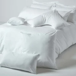 Taie d'oreiller blanc 100% coton égyptien 200 fils, 50x75 cm - HOMESCAPES