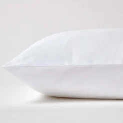 Taie d'oreiller blanc en coton égyptien bio 400 fils, 40x40 cm - HOMESCAPES