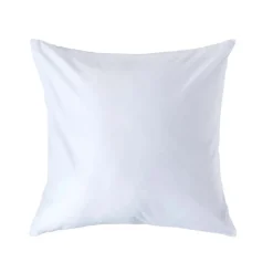 Taie d'oreiller blanc en satin de coton égyptien 1000 fils, 60x60 cm - HOMESCAPES