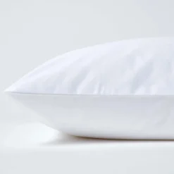 Taie d'oreiller blanc en satin de coton égyptien 1000 fils, 50x75 cm - HOMESCAPES