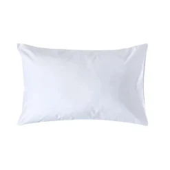 Taie d'oreiller blanc en satin de coton égyptien 1000 fils, 50x75 cm - HOMESCAPES