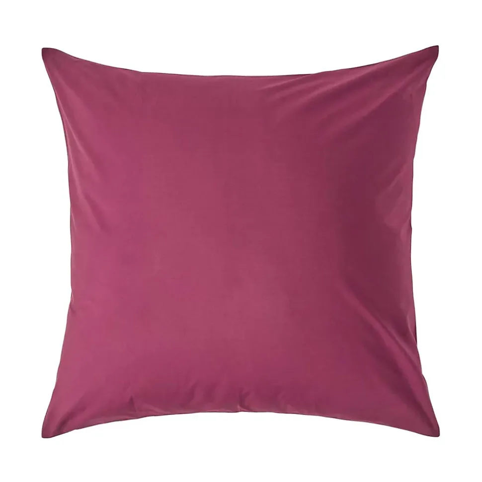 Taie d'oreiller bordeaux 100% coton égyptien 200 fils, 60x60 cm - HOMESCAPES