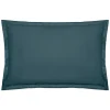 Taie d'oreiller Carina coton 50x70cm bleu orage - Atmosphera