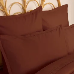 Taie d'oreiller Carina coton 50x70cm rose terracotta - Atmosphera