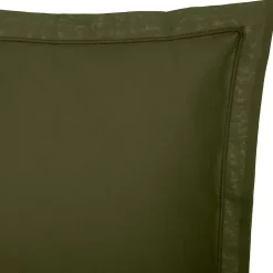Taie d'oreiller Carina coton 63x63cm vert kaki - Atmosphera