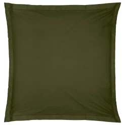 Taie d'oreiller Carina coton 63x63cm vert kaki - Atmosphera