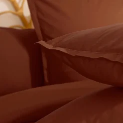 Taie d'oreiller Carina coton 63x63cm terracotta - Atmosphera