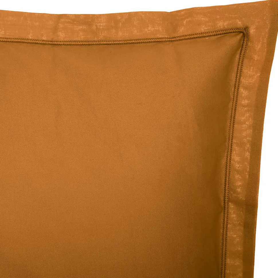 Taie d'oreiller Carina coton 63x63cm jaune cumin - Atmosphera