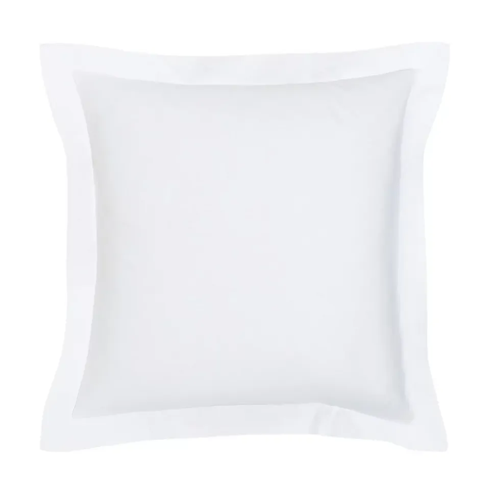 Taie d'oreiller carrée à volant plat - 100% coton BIO