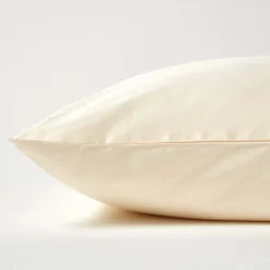 Taie d'oreiller écru en coton égyptien bio 400 fils, 40x80 cm - HOMESCAPES