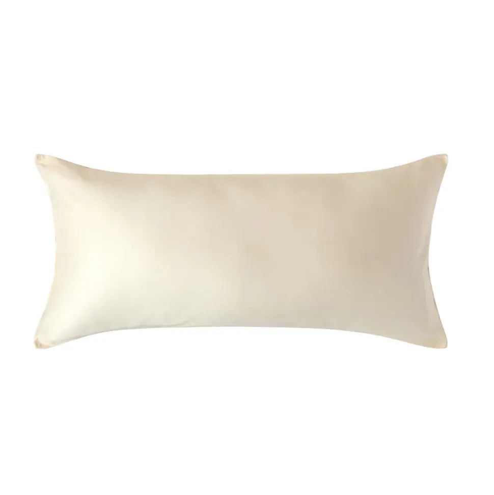 Taie d'oreiller écru en coton égyptien bio 400 fils, 40x80 cm - HOMESCAPES