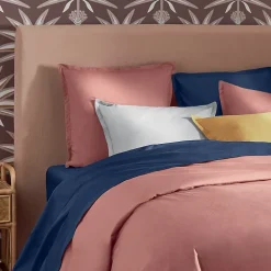 Taie d'oreiller en coton - rose blush 63x63 cm - Atmosphera