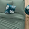 Taie d'oreiller en coton - vert céladon 50x70 cm - Atmosphera