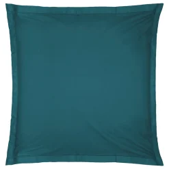 Taie d'oreiller en coton - bleu canard 63x63 cm - Atmosphera