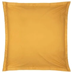 Taie d'oreiller en coton - jaune moutarde 63x63 cm - Atmosphera